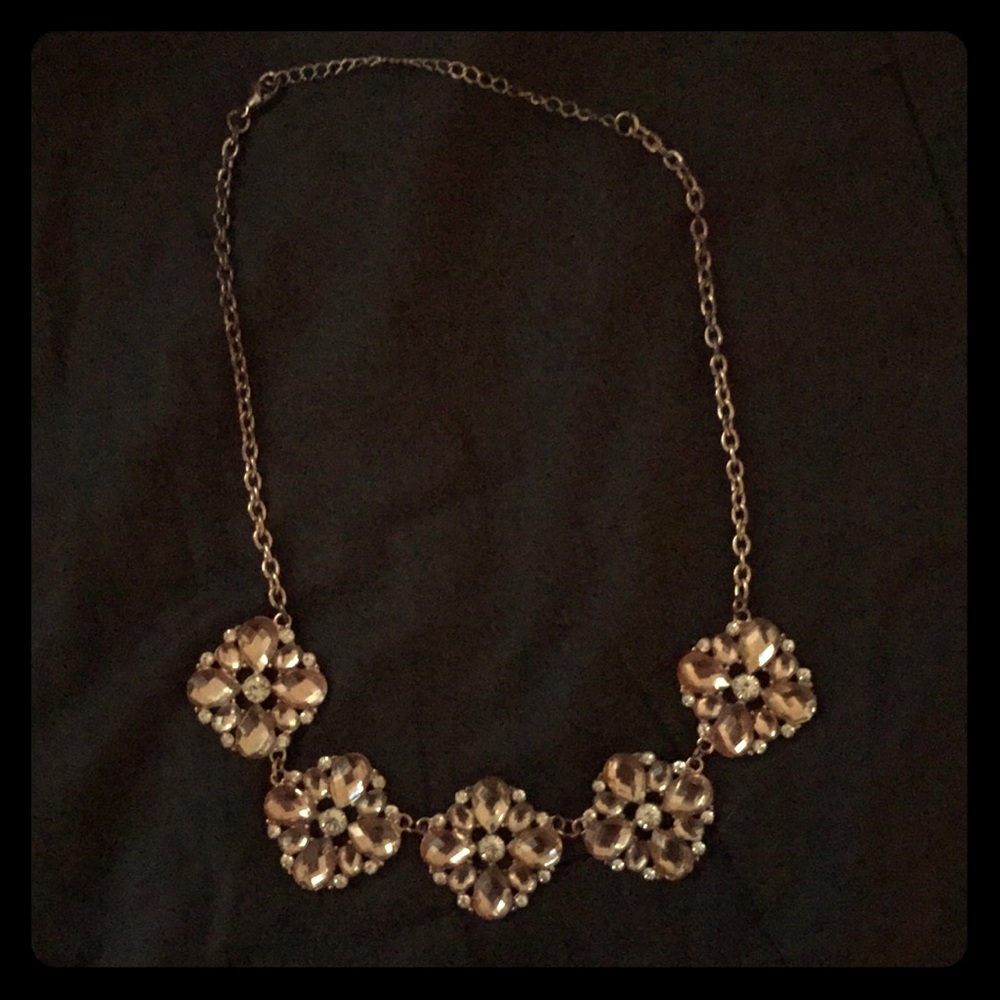 Rose gold statement necklace
